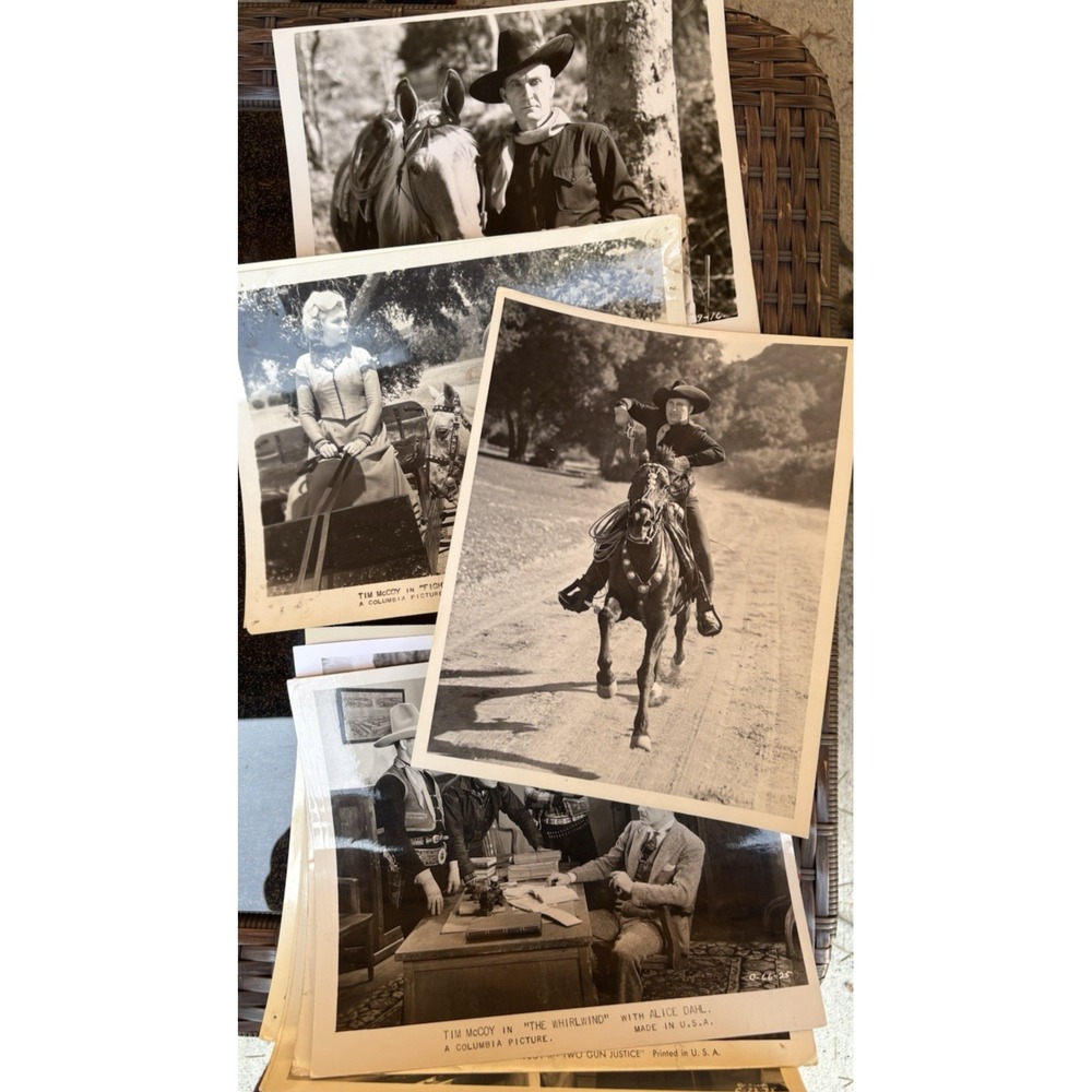 Original Vtg TIM MCCOY Movie Publicity Stills Press Photos Western Whirlwind LOT - Picture 4 of 6